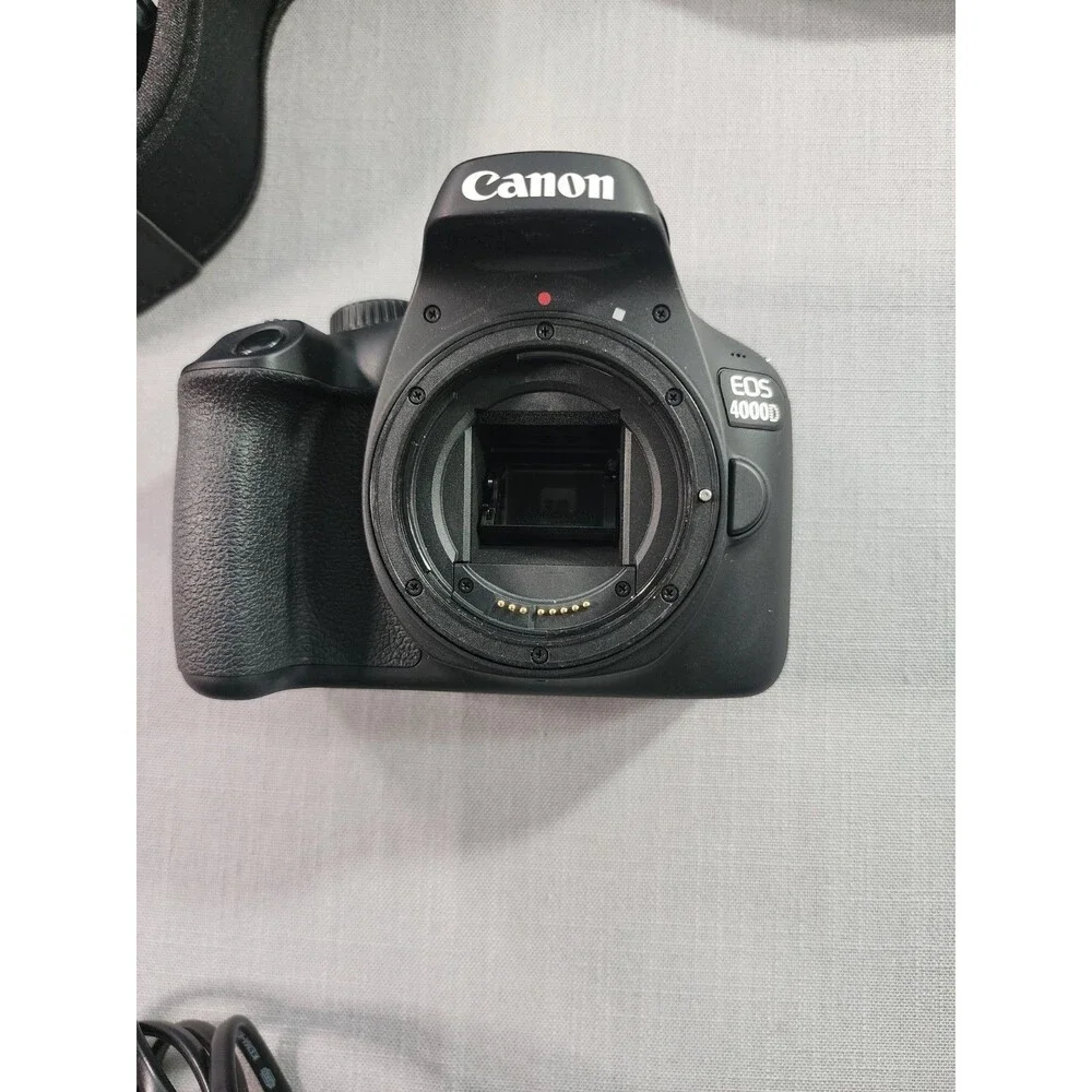Canon EOS 4000D Rebel DSLR Camera Body 18MP APS-C EF Mount Digital With Carger